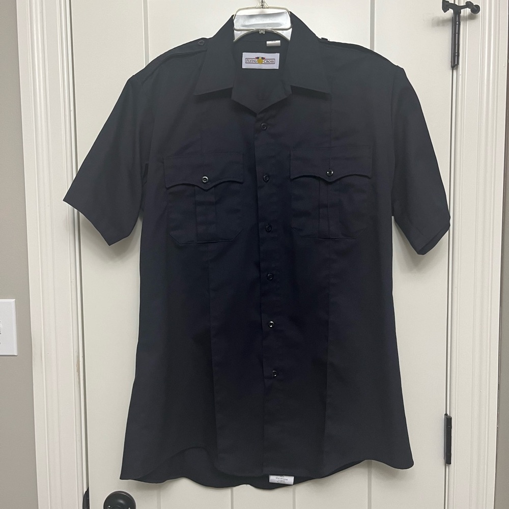 Flying Cross Firefighter / Police Uniform Short Sleeve Shirt - Men’s Large